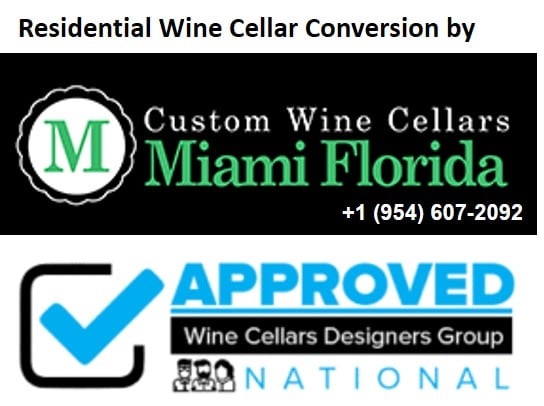 Work with Custom Wine Cellars Miami Florida, a Residential Wine Cellar Conversion Expert 