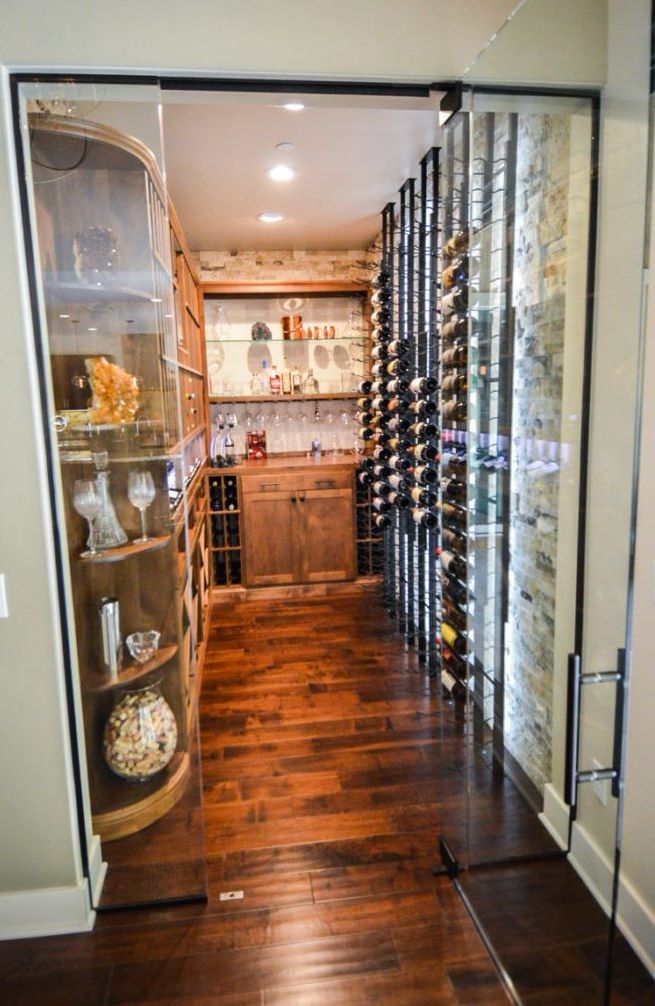 Transitional Custom Wine Cellar by Miami Builders