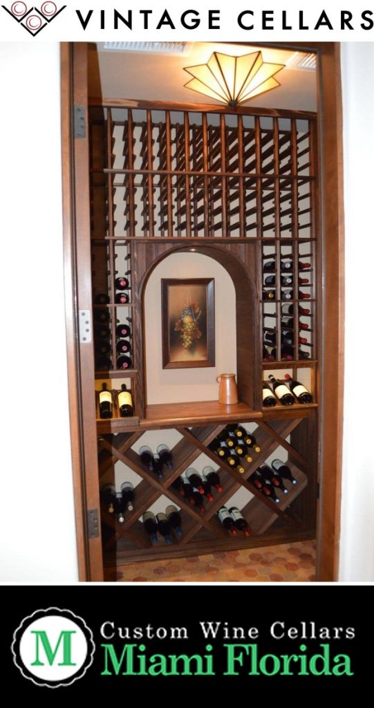 A Closet Wine Cellar Designed by Experts in Miami, Florida