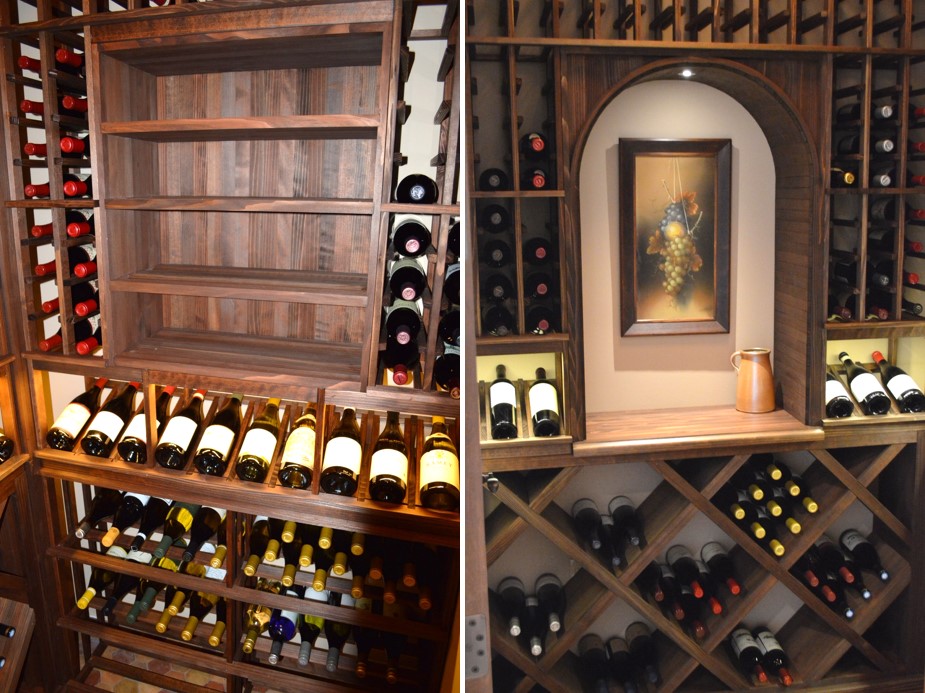 Closet Wine Cellar with Stylish Custom Wine Racks