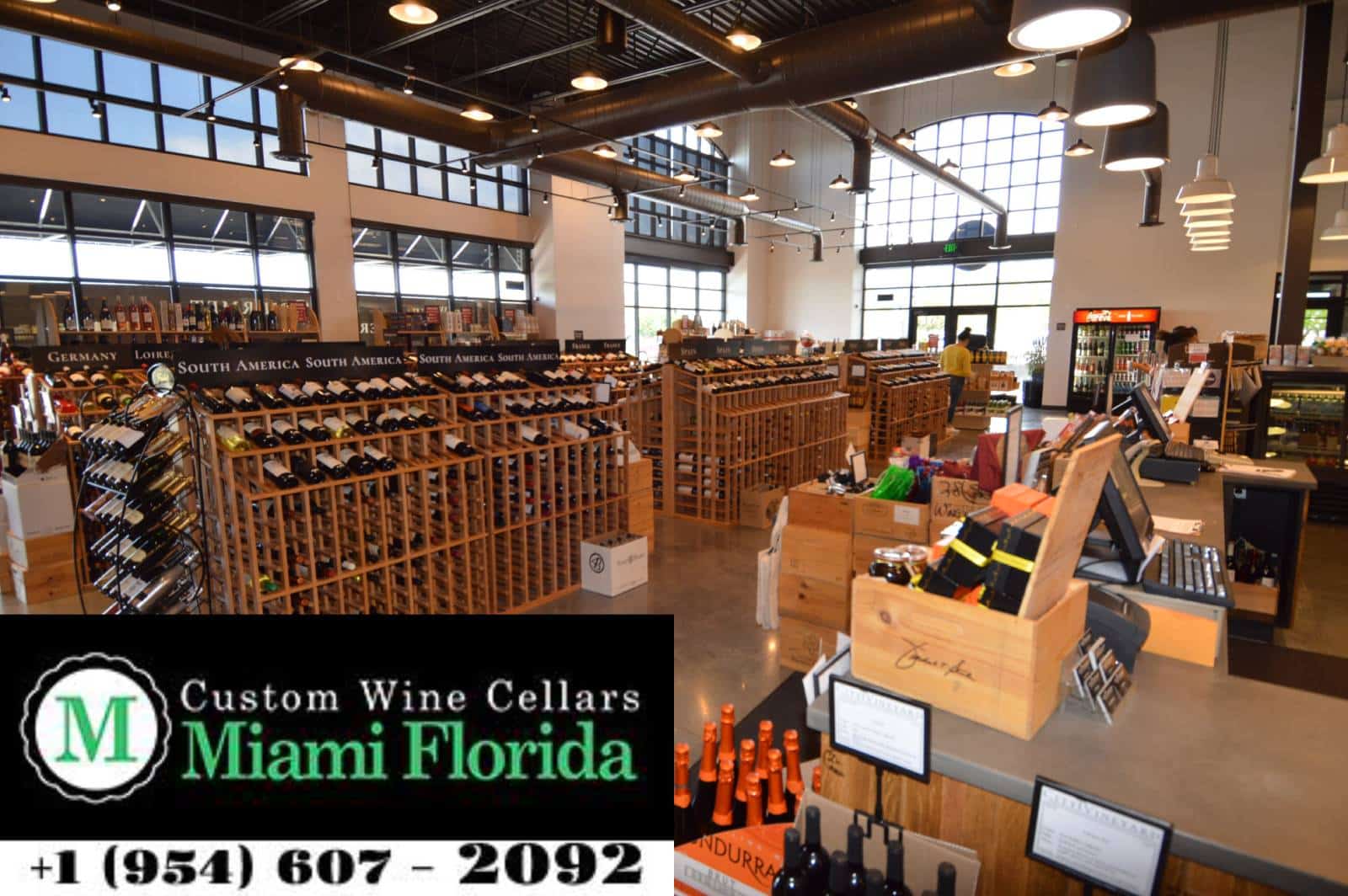 Custom Commercial Wine Racks for Large Wine Store in Miami FL