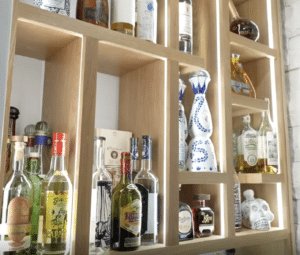 Custom modern wine cellar lights