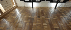 Custom Modern Wine Cellar Repurposed Wine Barrel Flooring