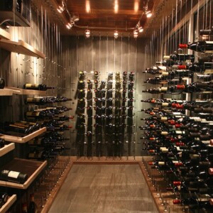 56 - Wine Racking Clean Contemporary Style Naples Florida Home Wine Cellars