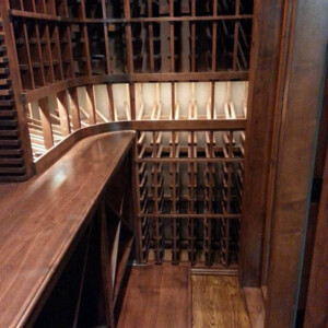 30 - Right Hand View - Basic Design Example Wood Traditional Wine Cellar Racking Delray Beach