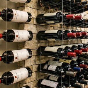 26 - Cable Wine Rack System Palm Beach Gardens Contemporary Wine Display