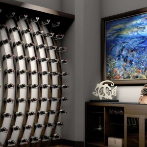 28 - Ultra Wine Saddle Rendering Contemporary Wine Cellar Florida