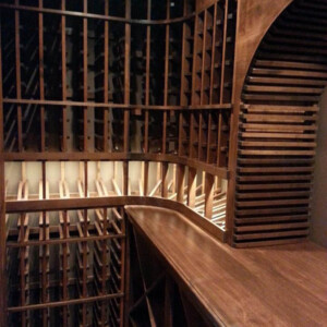 29 - Traditional Custom Wine Cellar with Wooden Racking Miami florida