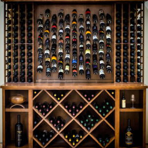 40 - Old and New Traditional Mix with Modern Residential Wine Cellar Miami Builders Work
