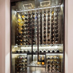 35 - Cabinet Style Climate Controlled Display Cable Systems - Custom Wine Cellars Miami