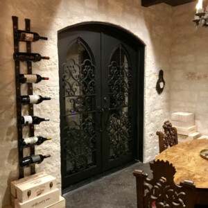 33 - Beautiful Double Wine Cellar Doors Wrought Iron Pompano Beach Special