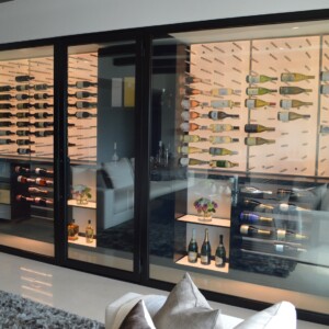 47 - Glass Wine Wall Cabinet Palm Beach Gardens