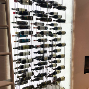 84 - Incredible Cable Wine Racking for Glass Cellars Cable Wine Racks in a Small Modern Wine Closet with LED Backlighting