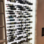84 - Incredible Cable Wine Racking for Glass Cellars Cable Wine Racks in a Small Modern Wine Closet with LED Backlighting