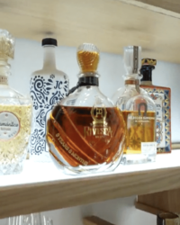 12 - A white acrylic LED panel is used as a shelf in this custom modern wine cellar rack. Lighted shelf made from acrylic LED panel in wine cellar.