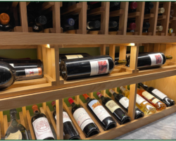 5 - Lighting strips were installed under the shelves and hidden behind light valances to keep the aesthetic clean and free from electrical lines.